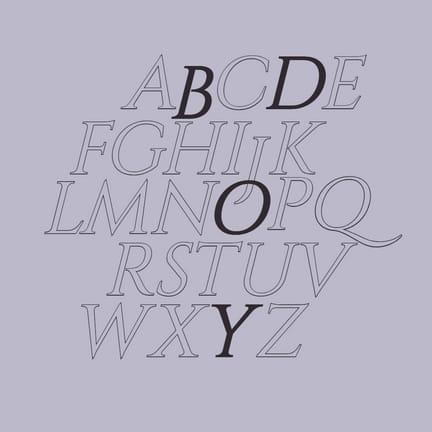 Фиолетовый Алфавит Instagram Пост