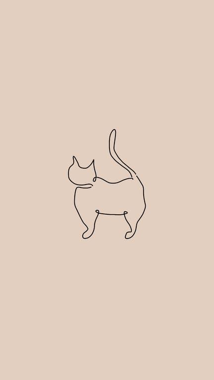 Бежевый Блогер Кошка Instagram Хайлайты Обложка
