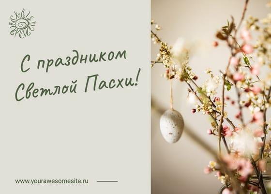 Пост с Фотографией для Поздравлений в Зеленых Оттенках для Vkontakte