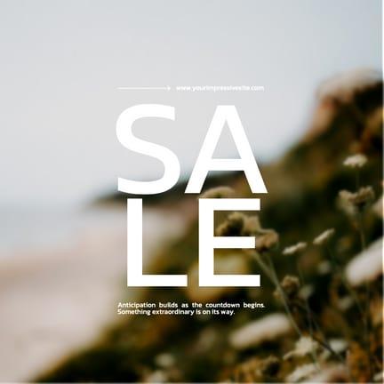 Размытие Фотографии Back Sale Promo Пост в Instagram