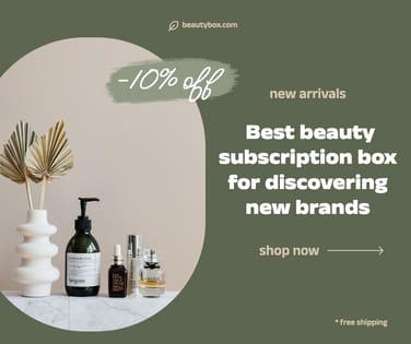 Промо-пост Рекламы Green Beauty Box на Facebook