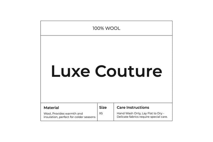 Белый Простой Элегантный Clothing Label