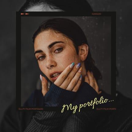 Черная Фоторамка Женский Портфолио Instagram Пост