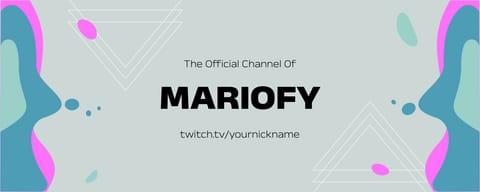 Абстрактный Официальный Канал Баннер Twitch