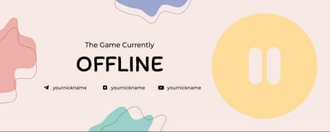 Пастельный Абстрактный Поток Начала Баннера Twitch