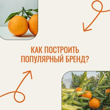 Оранжевая Фотоколлаж Публикация в Instagram