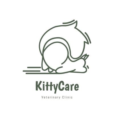 Иллюстрация Логотипа Клиники Ветеринарной Помощи для Котов Kitty Care