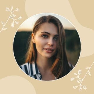 Бежевое и Белое Иллюстрационное Эстетическое Изображение Профиля
